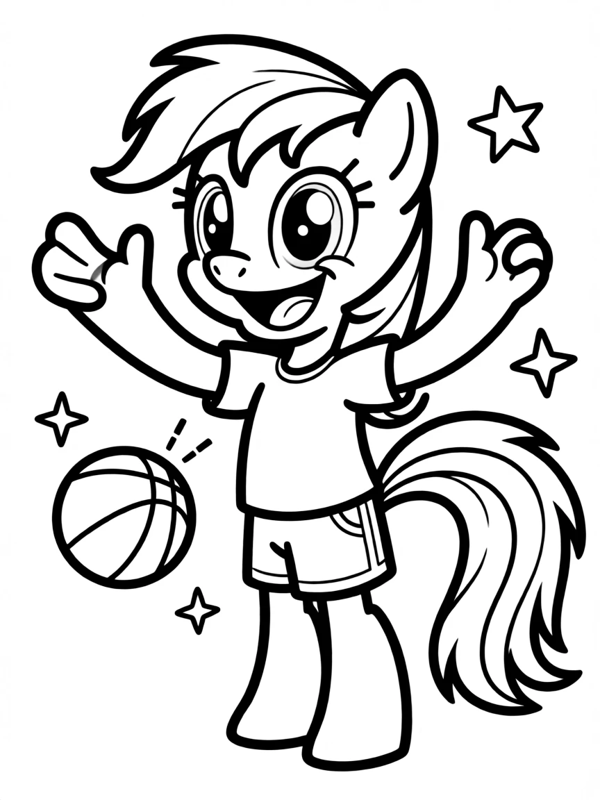 A simple outline of Spike having fun.