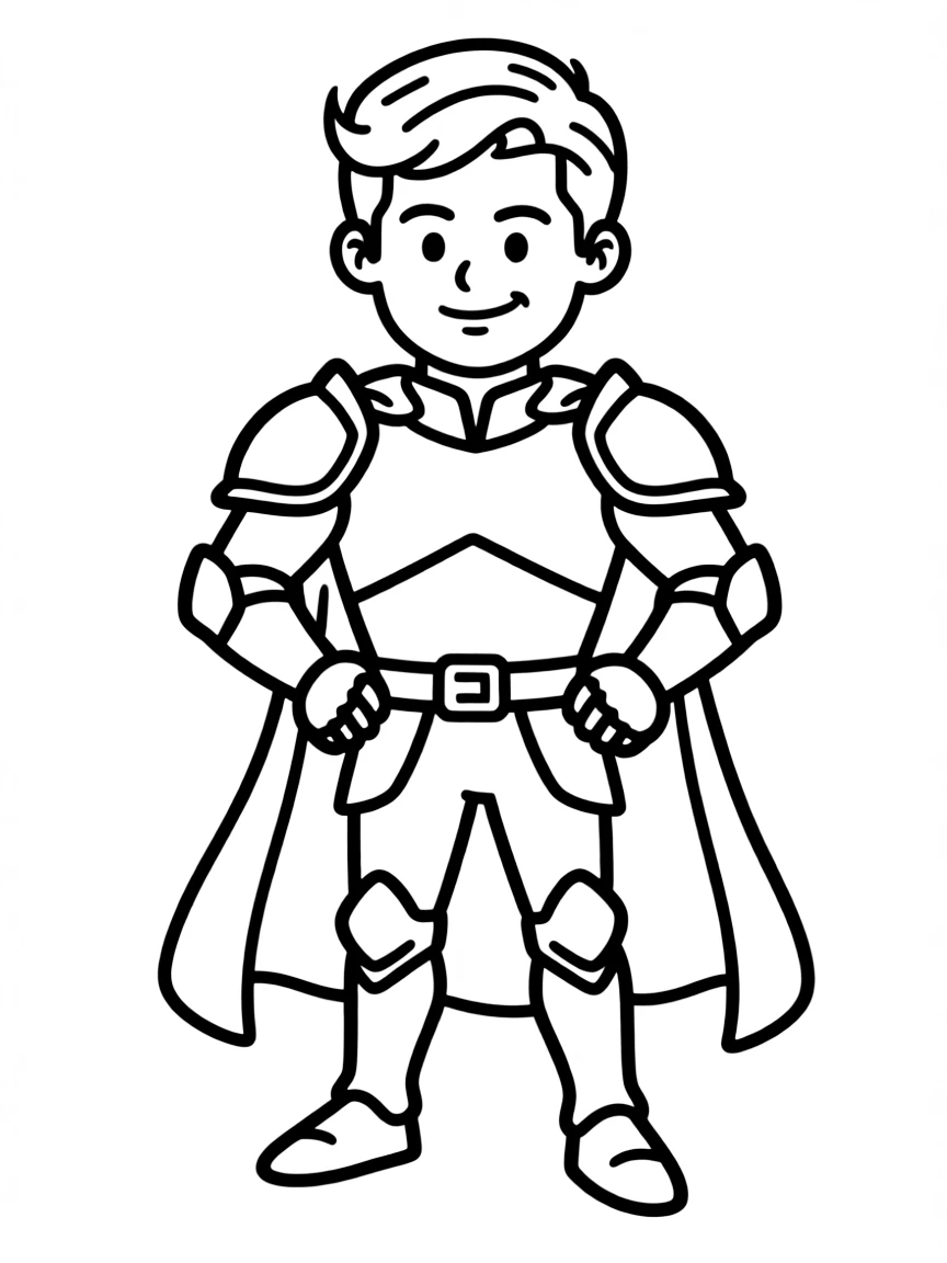A simple outline of Shining Armor looking strong.