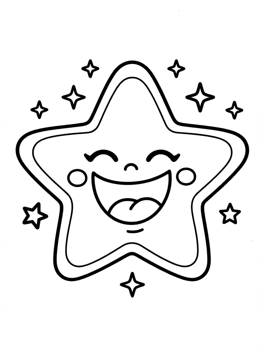 A laughing star twinkling with joy.