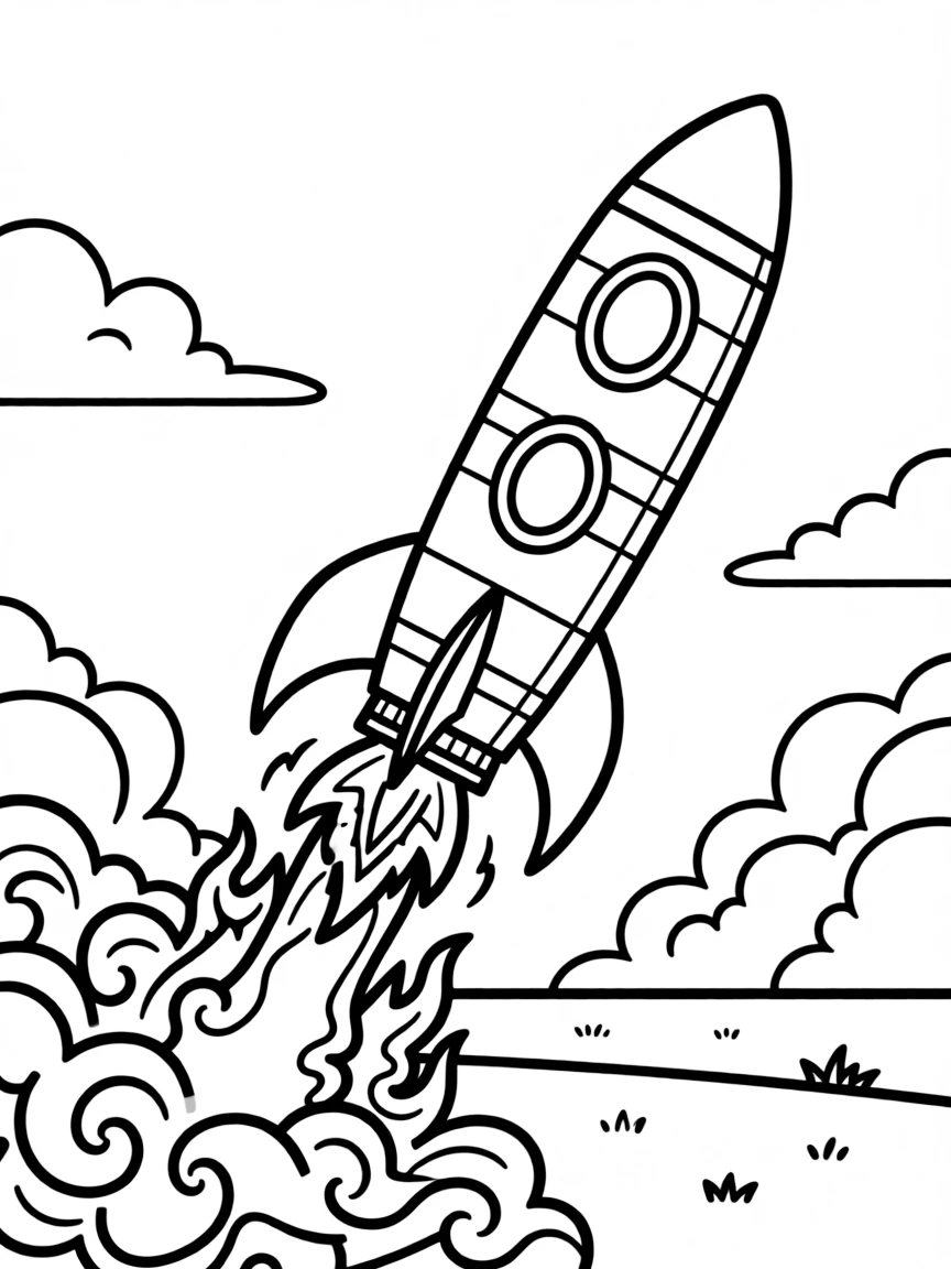 An excited rocket launching.