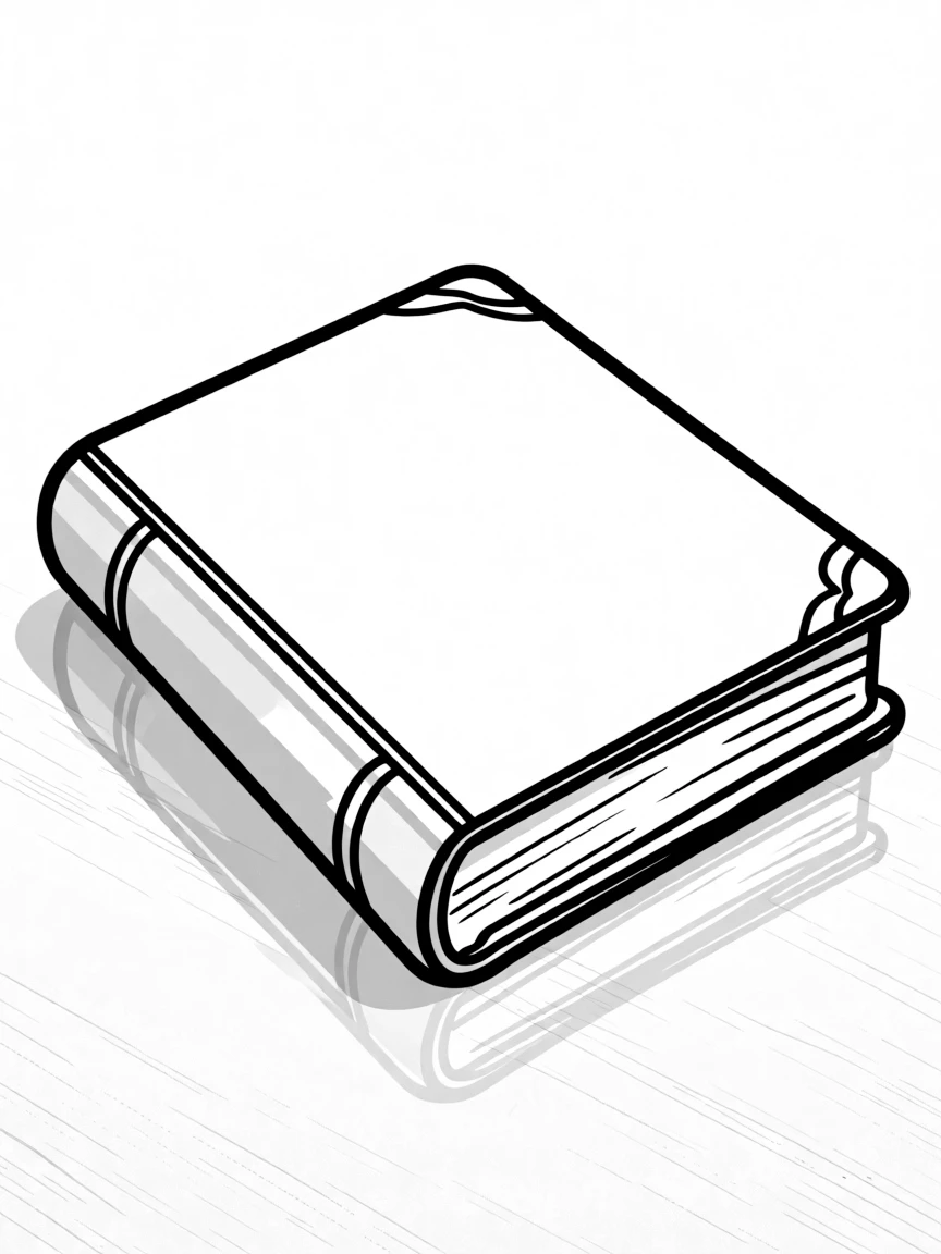 A bored book lying closed.