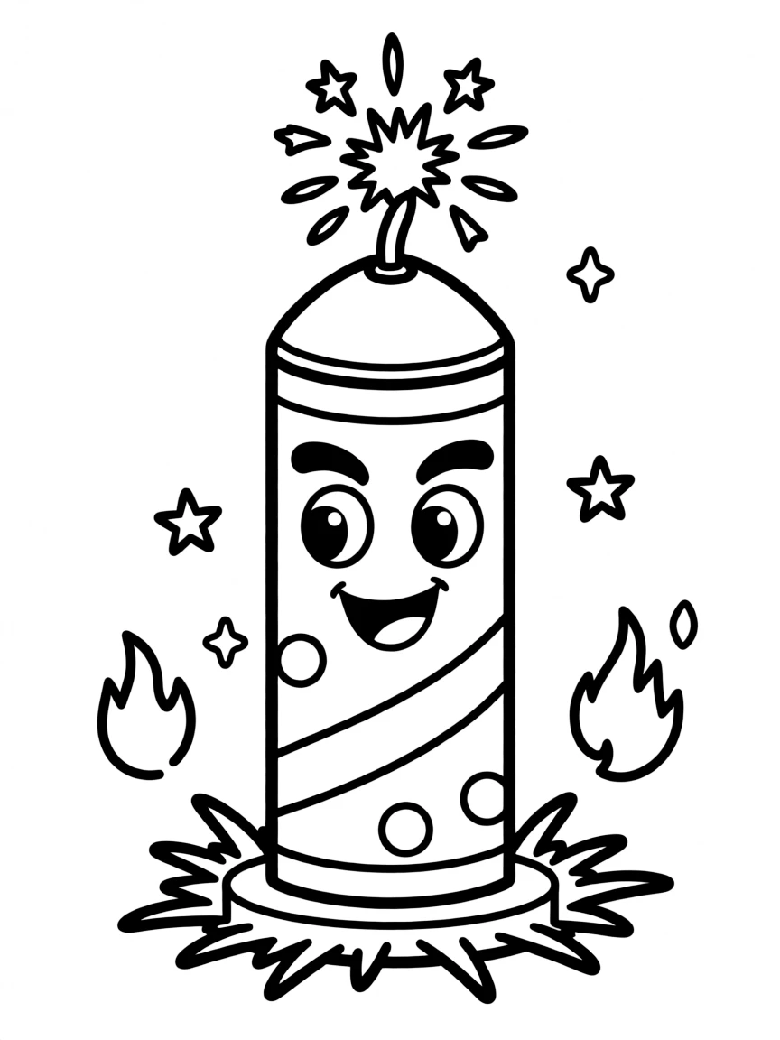 A brave firecracker sparkling.