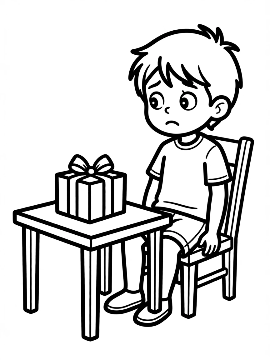 A bored present waiting.