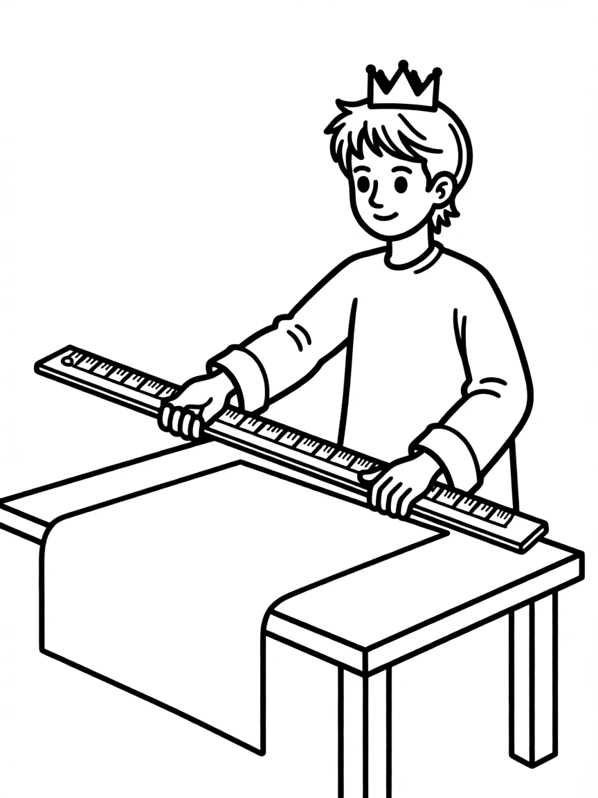 A brave ruler drawing a straight line.