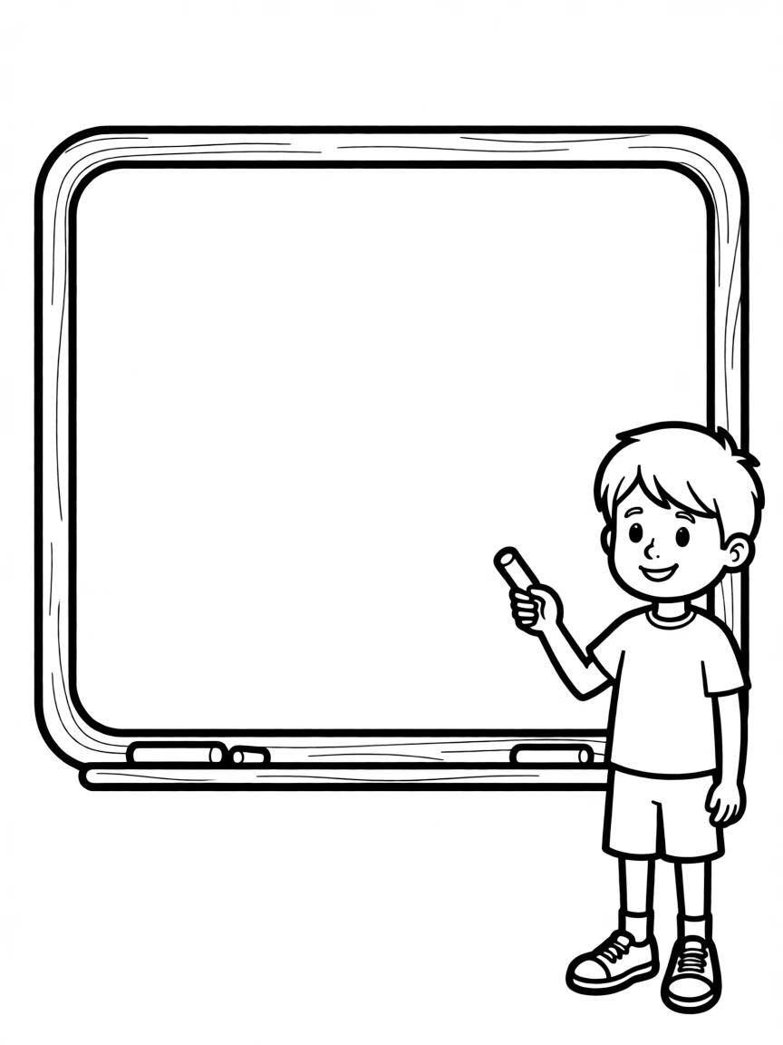 A bored chalkboard waiting.