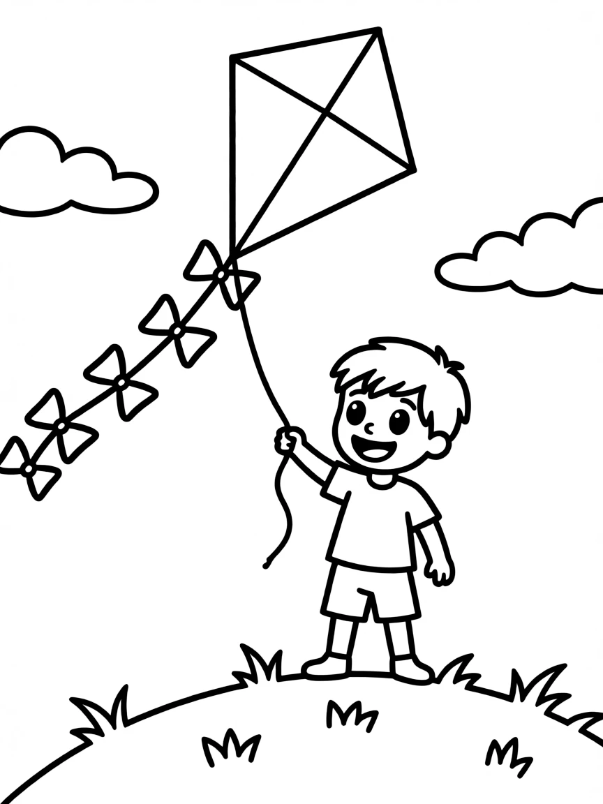 A proud kite flying high.