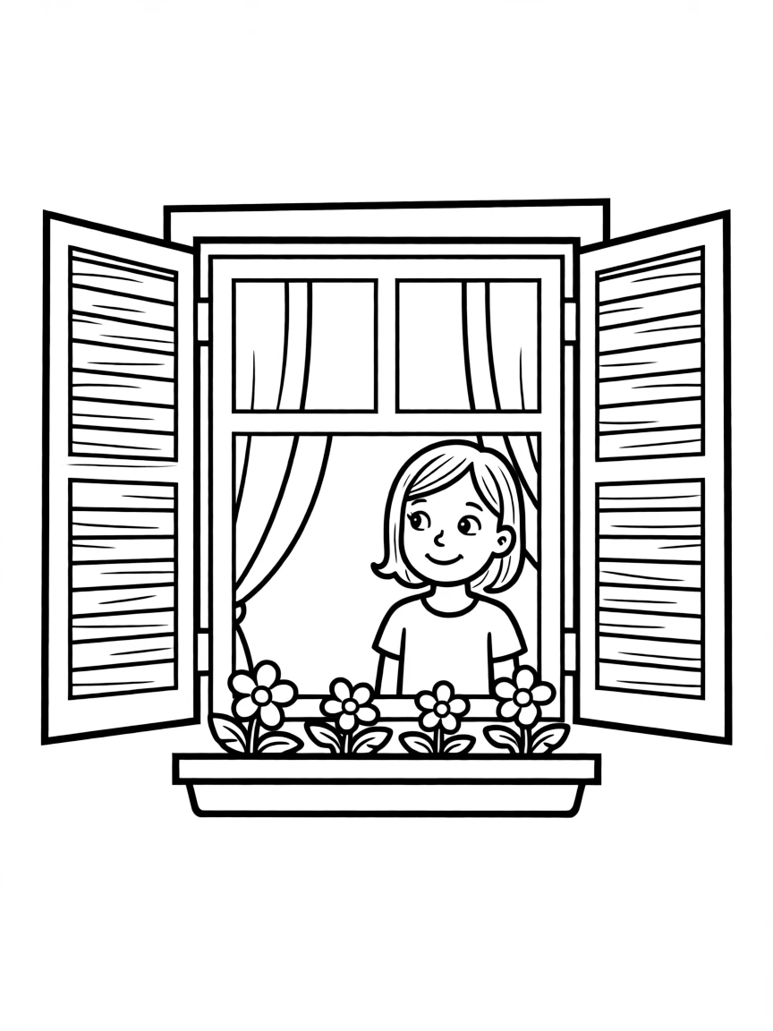 A shy window peeking out.