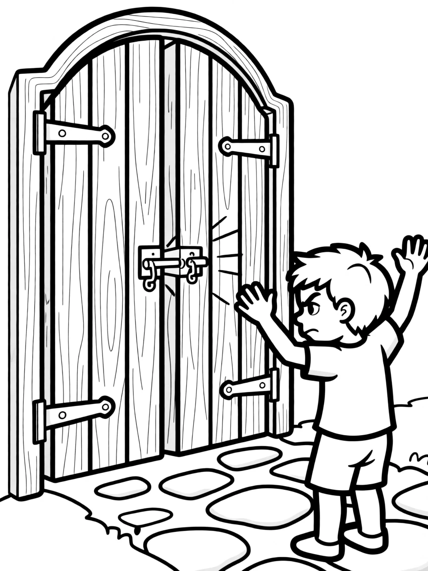 An angry gate slamming.