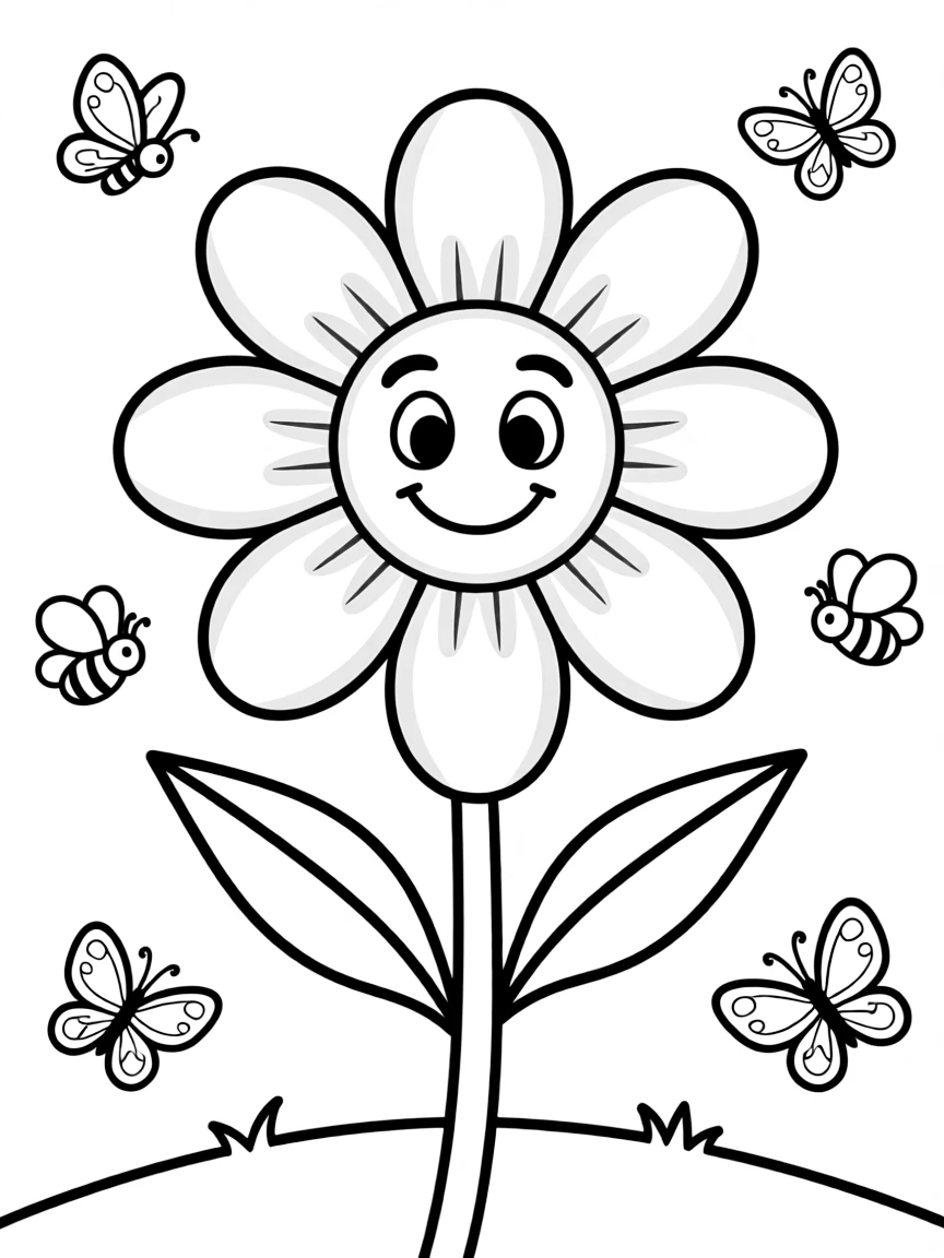 A happy flower blooming.