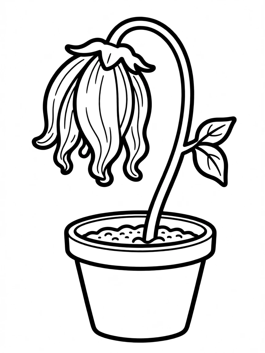 A sad wilted flower.