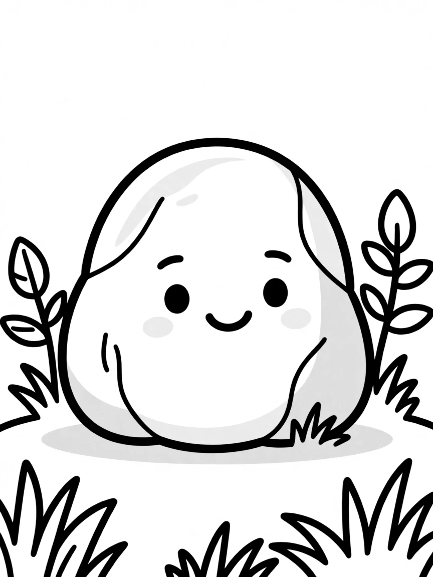 A bored rock sitting still.