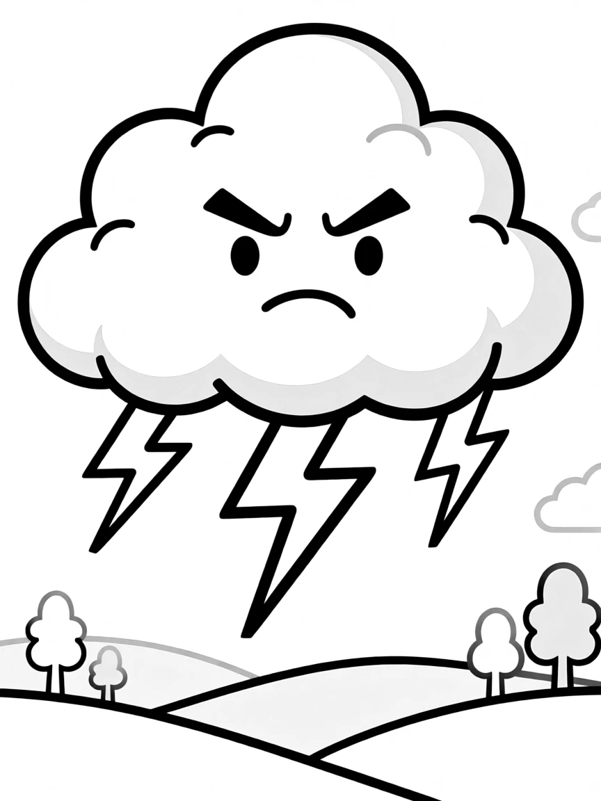 An angry thundercloud rumbling.