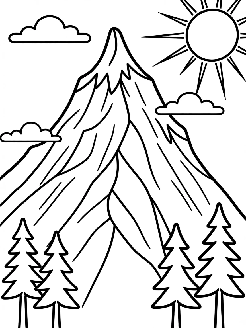 A proud mountain touching the sky.