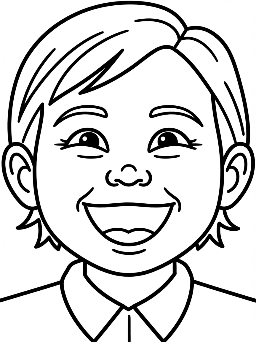 A laughing open mouth face.