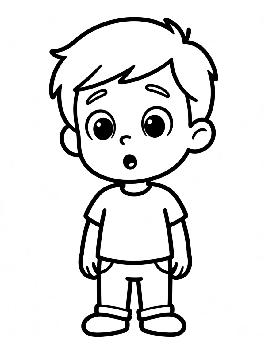 A confused face with a tilted head.