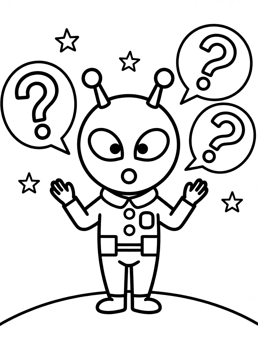 A confused alien trying to communicate.