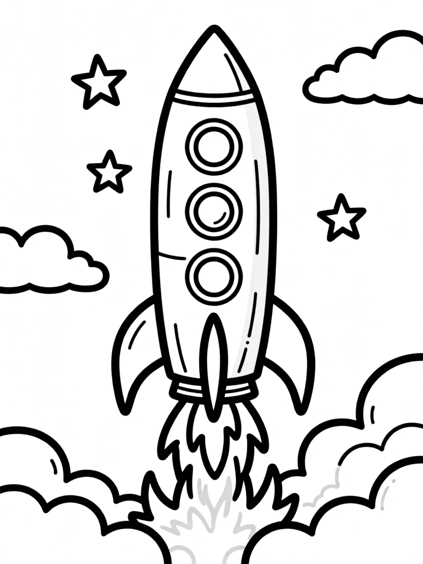 An excited rocket launching.