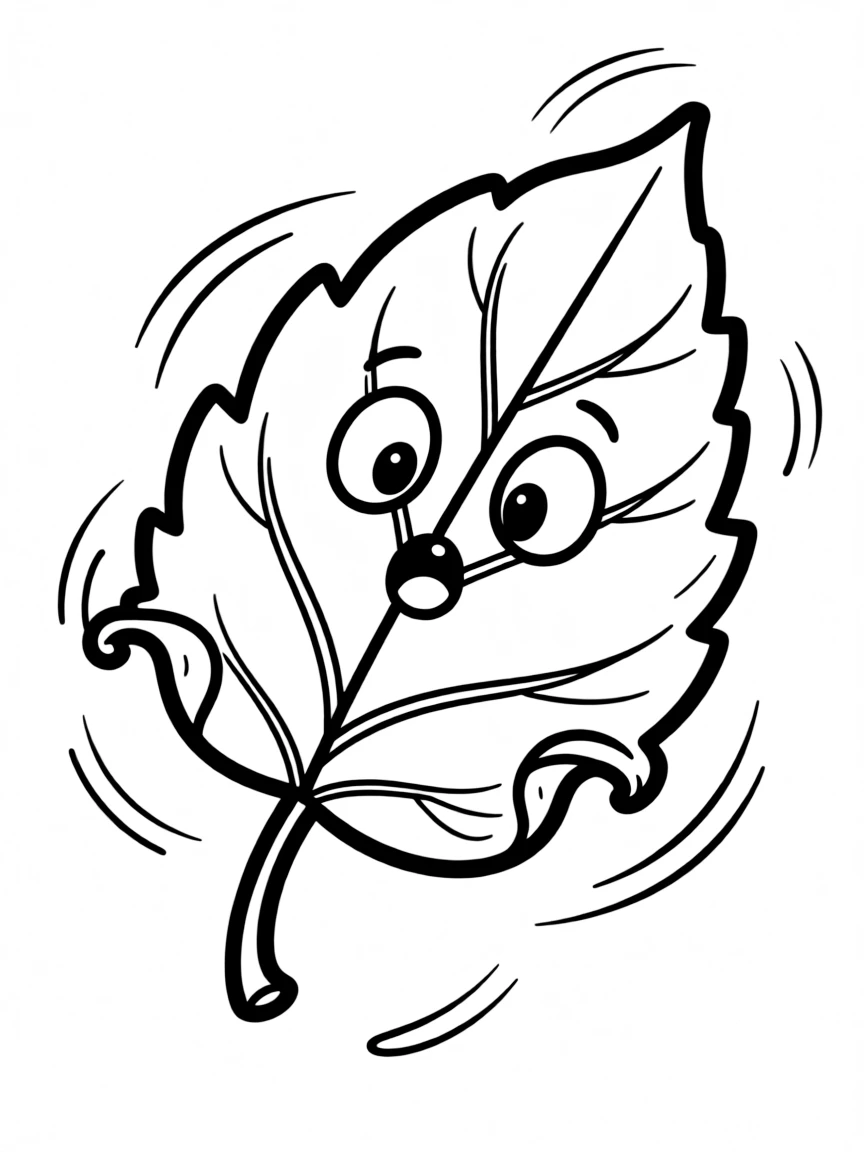 A surprised leaf falling.