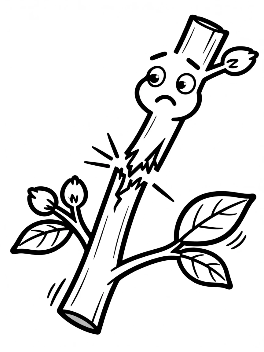 A worried twig snapping.