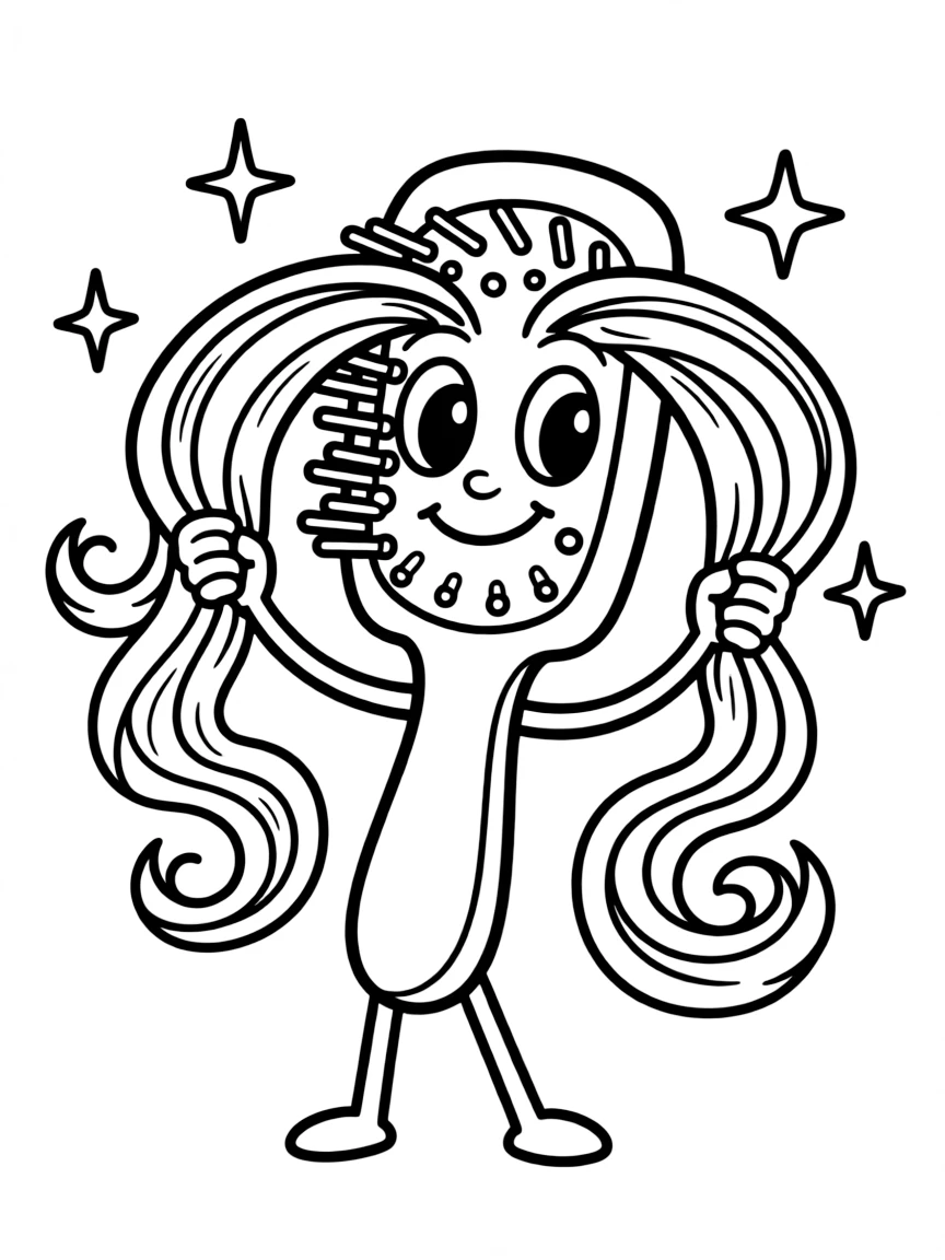 A brave hairbrush untangling.
