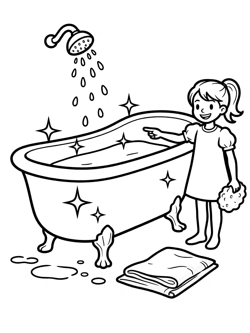 A proud bathtub sparkling.