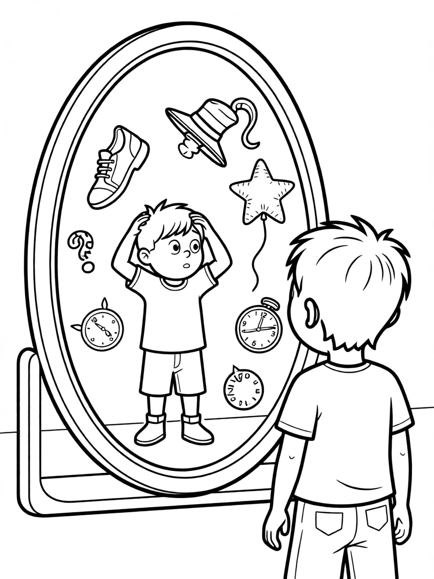 A confused mirror reflecting odd.