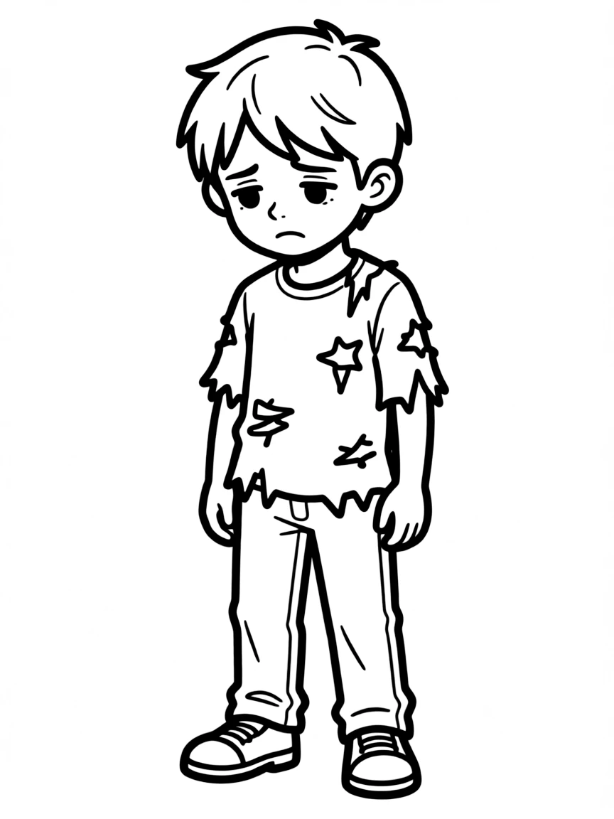 A sad ripped shirt.