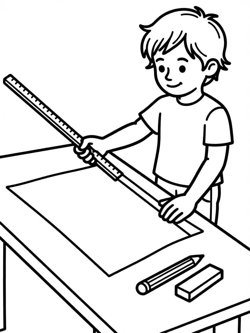 A brave ruler drawing a perfect line.