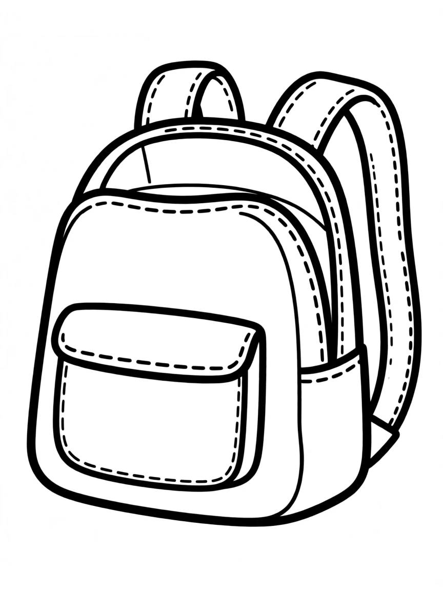 A bored backpack empty.