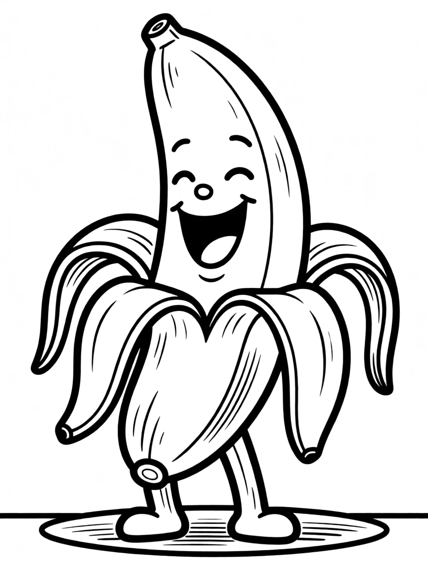 A laughing banana peel.