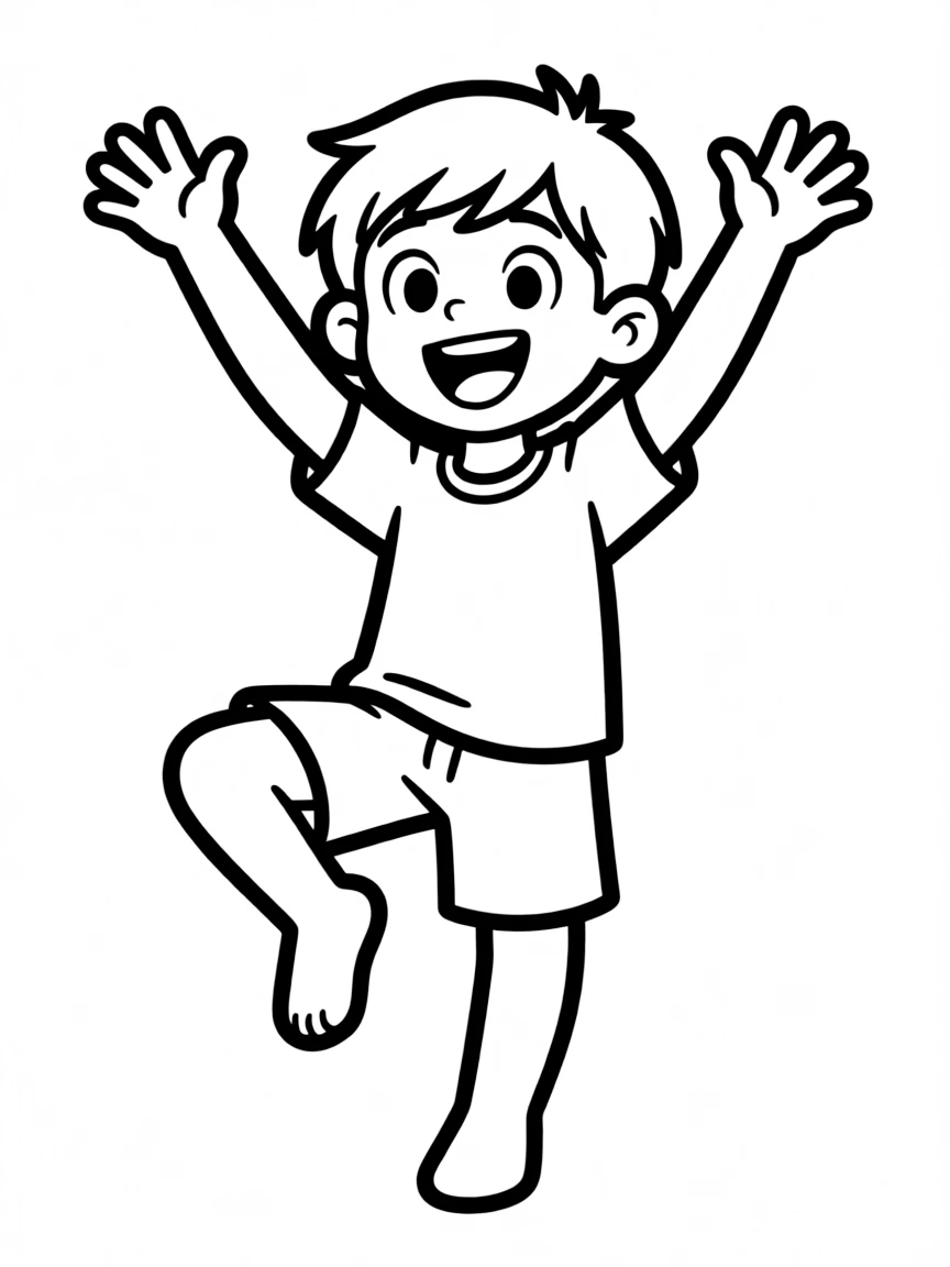 An excited orange dancing.