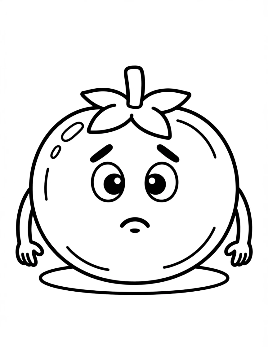 A worried tomato squished.