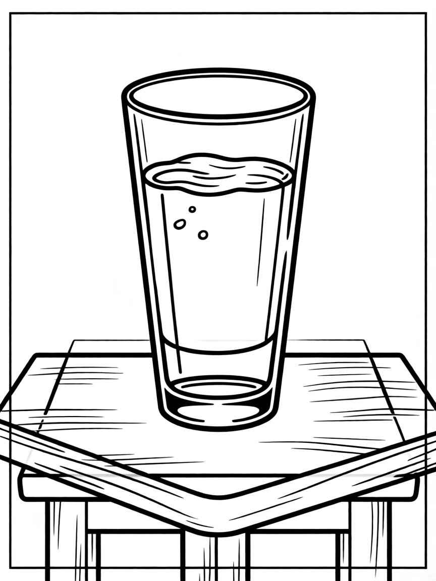 A calm glass of water.