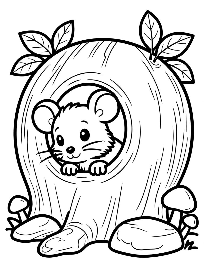 A shy mouse peeking.