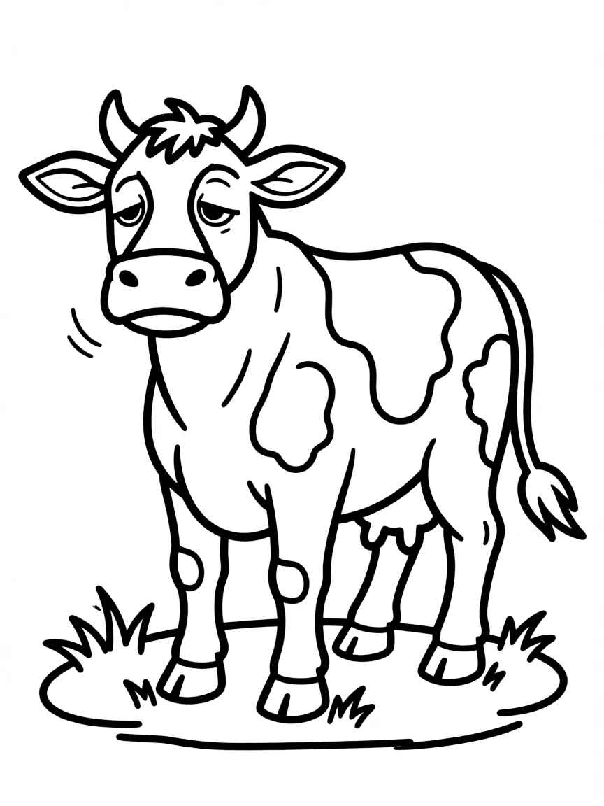 A bored cow staring.