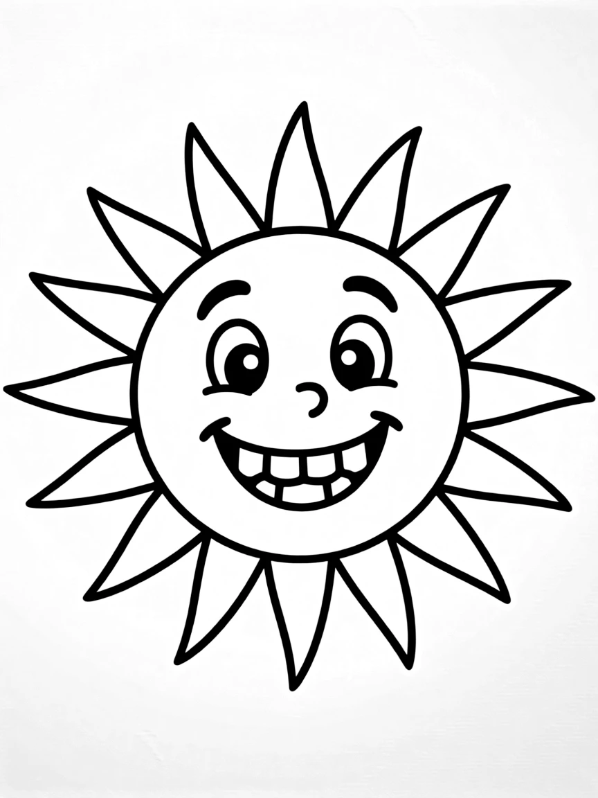 A happy smiling sun.
