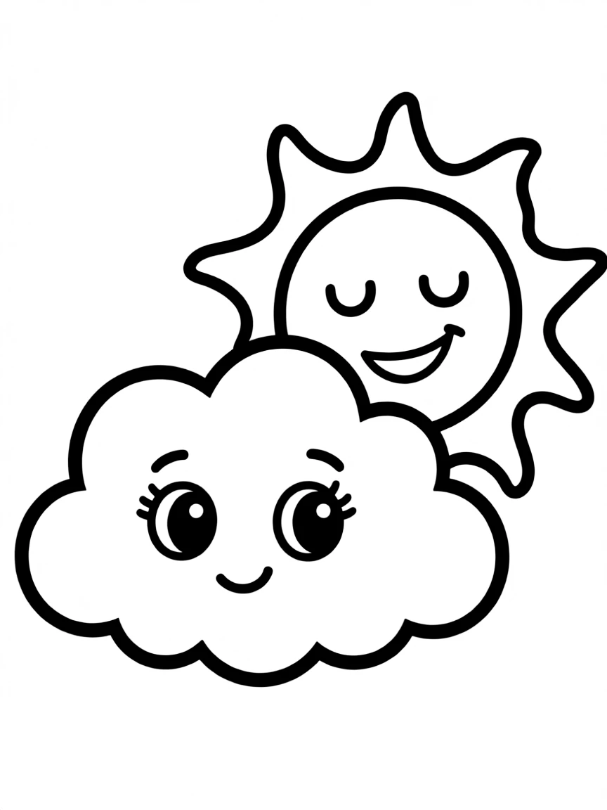 A shy cloud hiding sun.