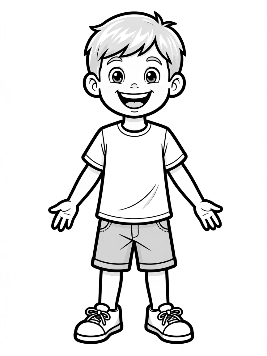 A happy boy with a big smile.
