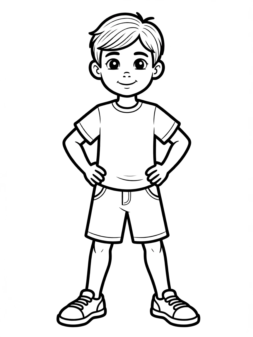 A brave child standing tall.
