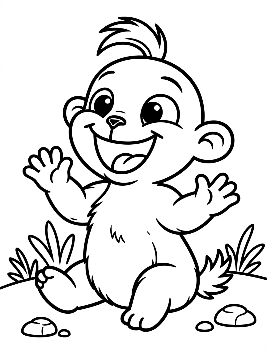 (characters in movie "Ice Age") Baby Roshan laughing.