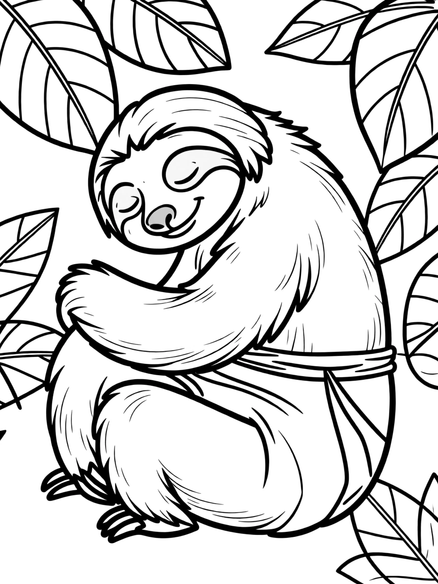 (characters in movie "Ice Age") Granny the sloth sleeping.