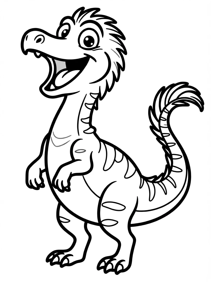 (characters in movie "Ice Age") Gertie the Dromaeosaur laughing.