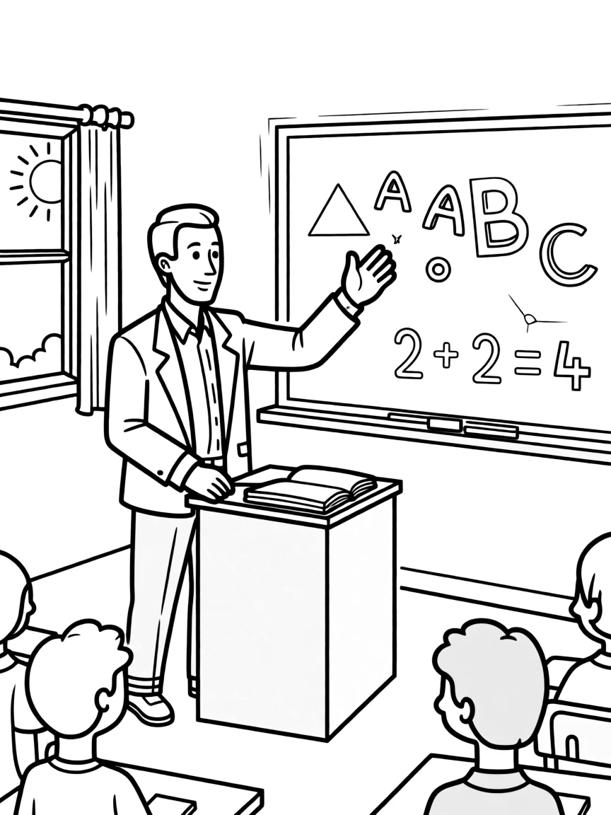 A professor is delivering a lecture.