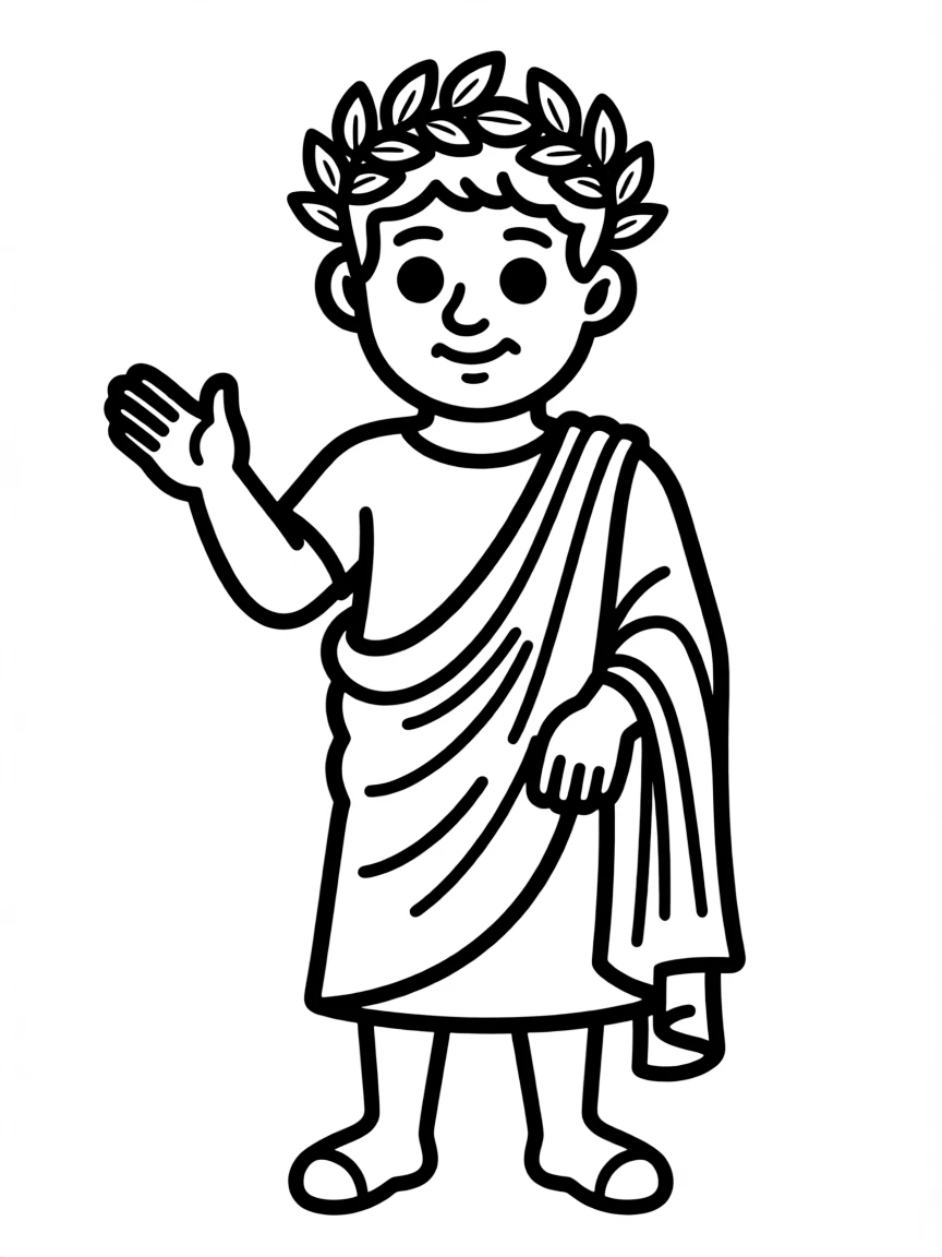 Julius Caesar with a laurel wreath