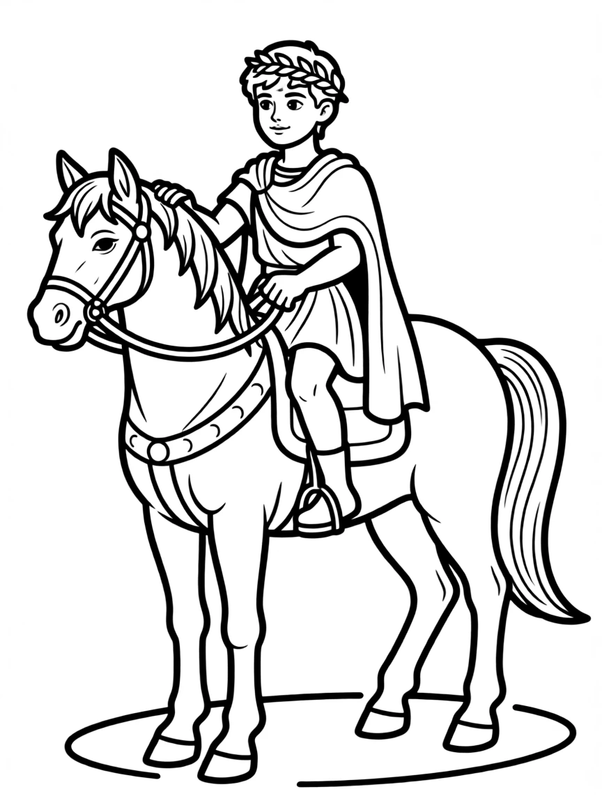 Alexander the Great on a horse
