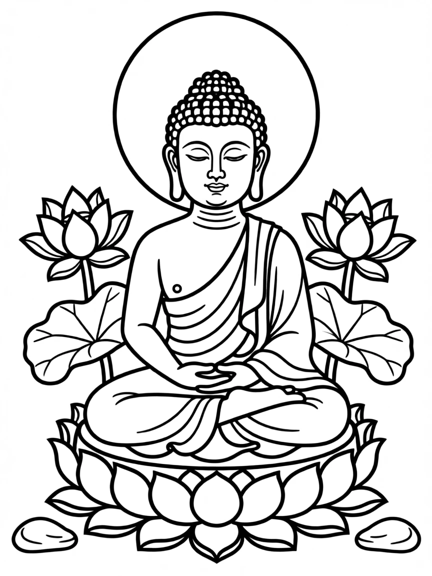 Buddha meditating