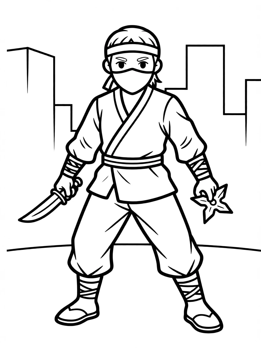 A ninja in the shadows