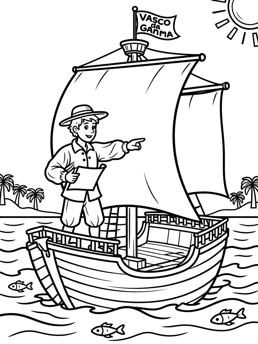 Vasco da Gama exploring