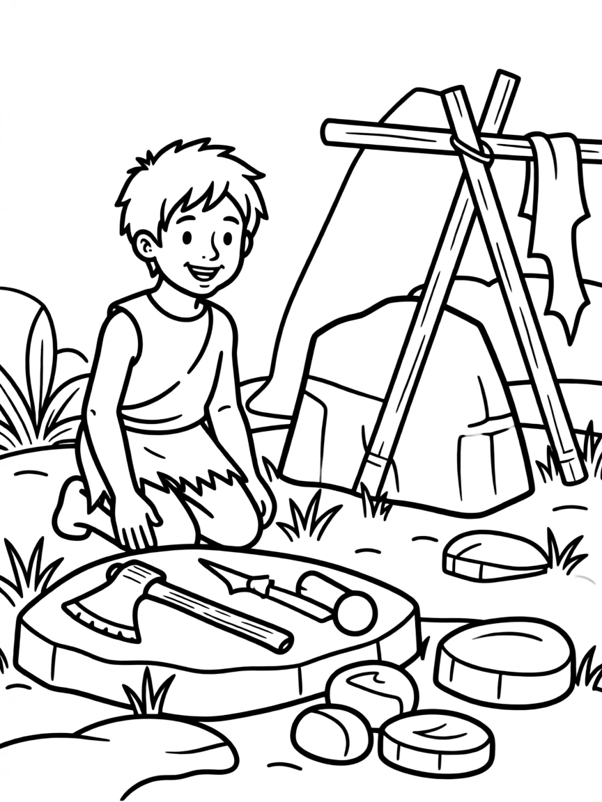 A Stone Age tools