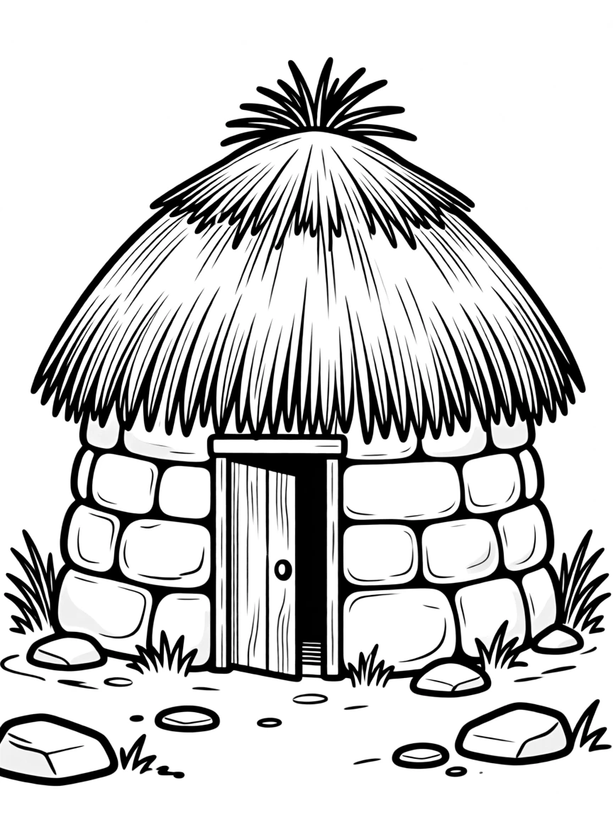 A simple hut from ancient times